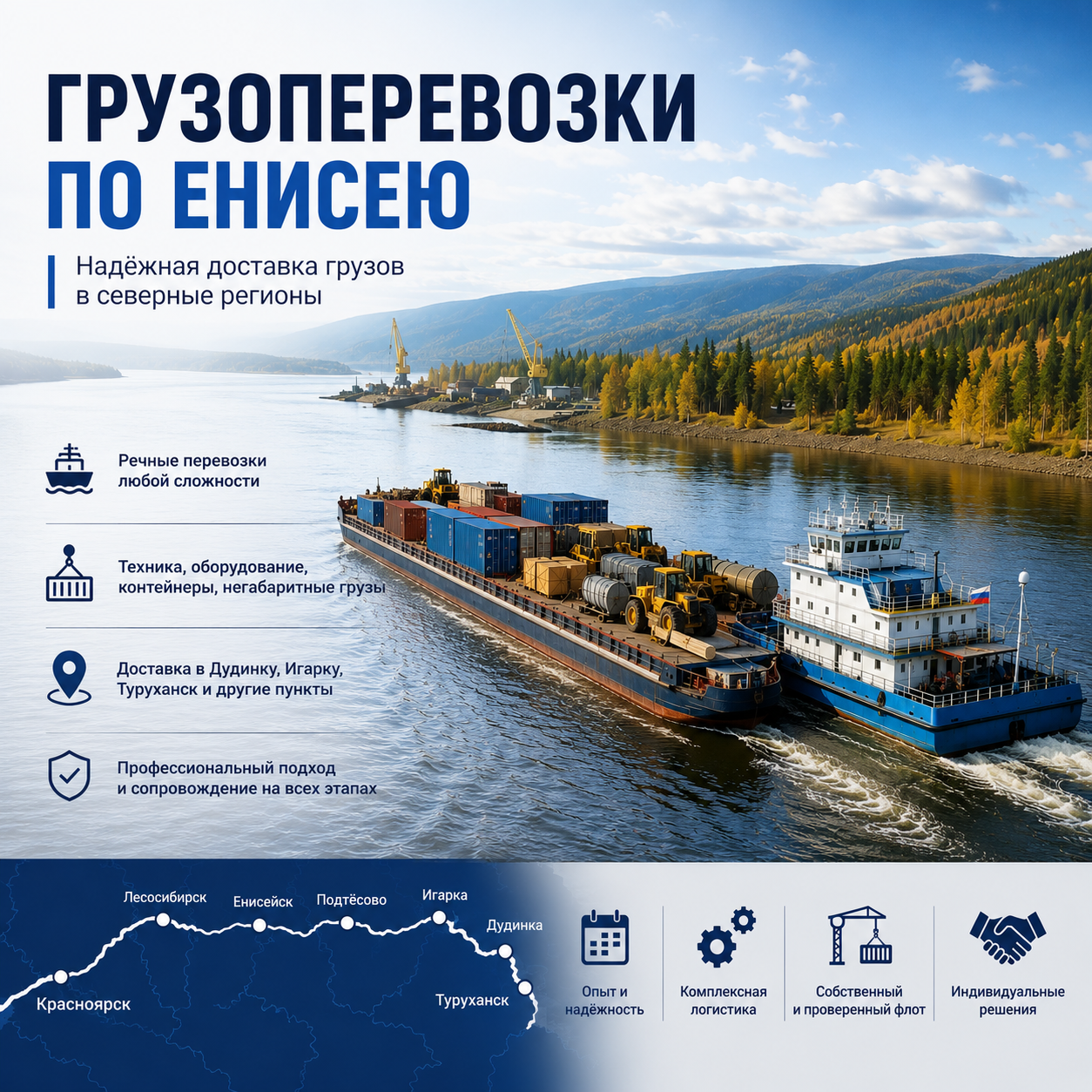 Речные грузоперевозки по Енисею