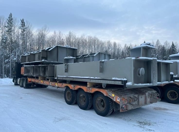 Перевозка металлоконструкций в Якутию по зимнику Вилюй